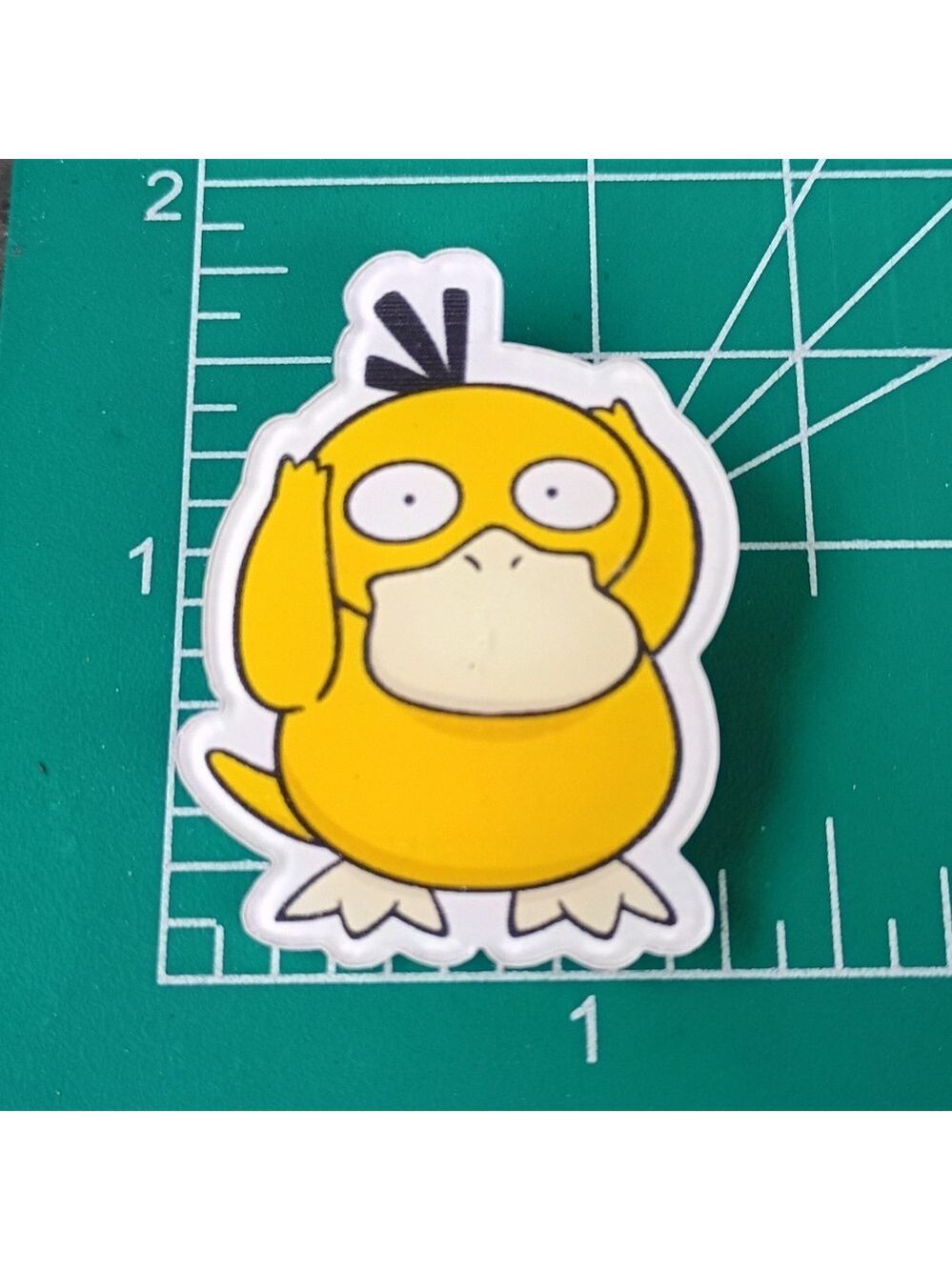 2/$10 Pokemon Yellow Psyduck Acrylic Pin